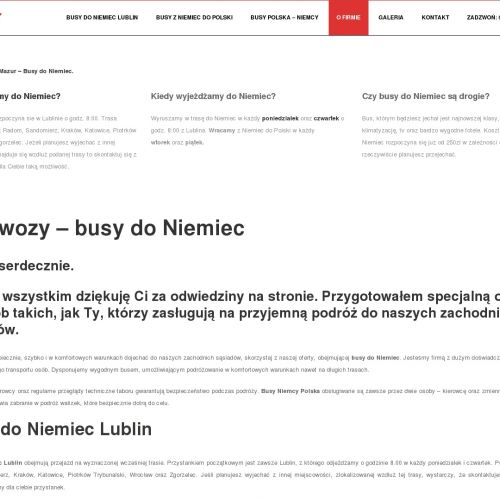 Przewóz osób do niemiec Częstochowa