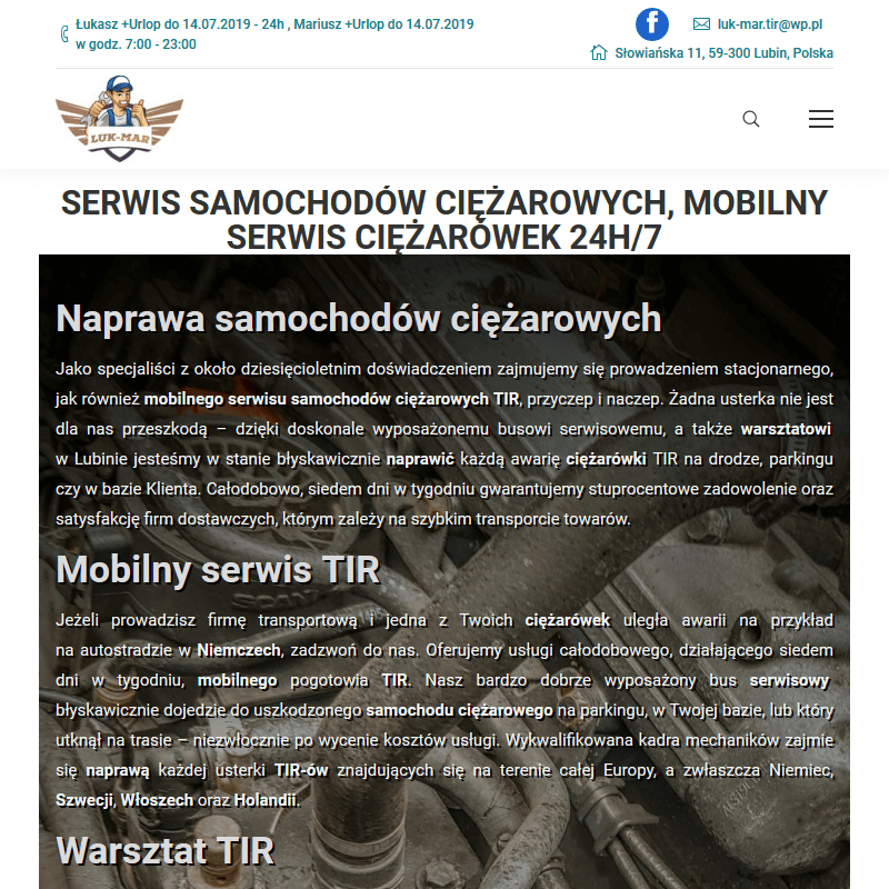 Naprawa samochodów ciężarowych w Lubinie