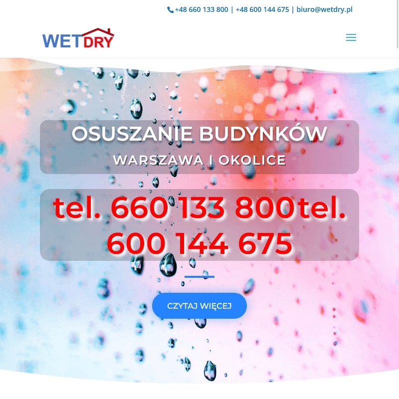 Lokalizacja wycieku wody w Warszawie